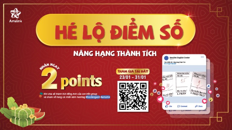 RINH QUÀ 2 POINTS KHI THAM GIA MINIGAME “HÉ LỘ ĐIỂM SỐ - NÂNG HẠNG THÀNH TÍCH”!!